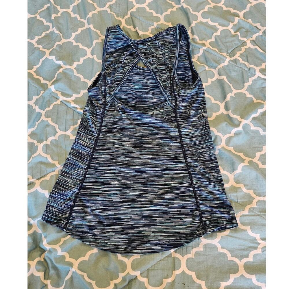 Old Navy Active XS Blue Go-Dry Racerback Tank Fitted Athletic Workout Top - Picture 6 of 6